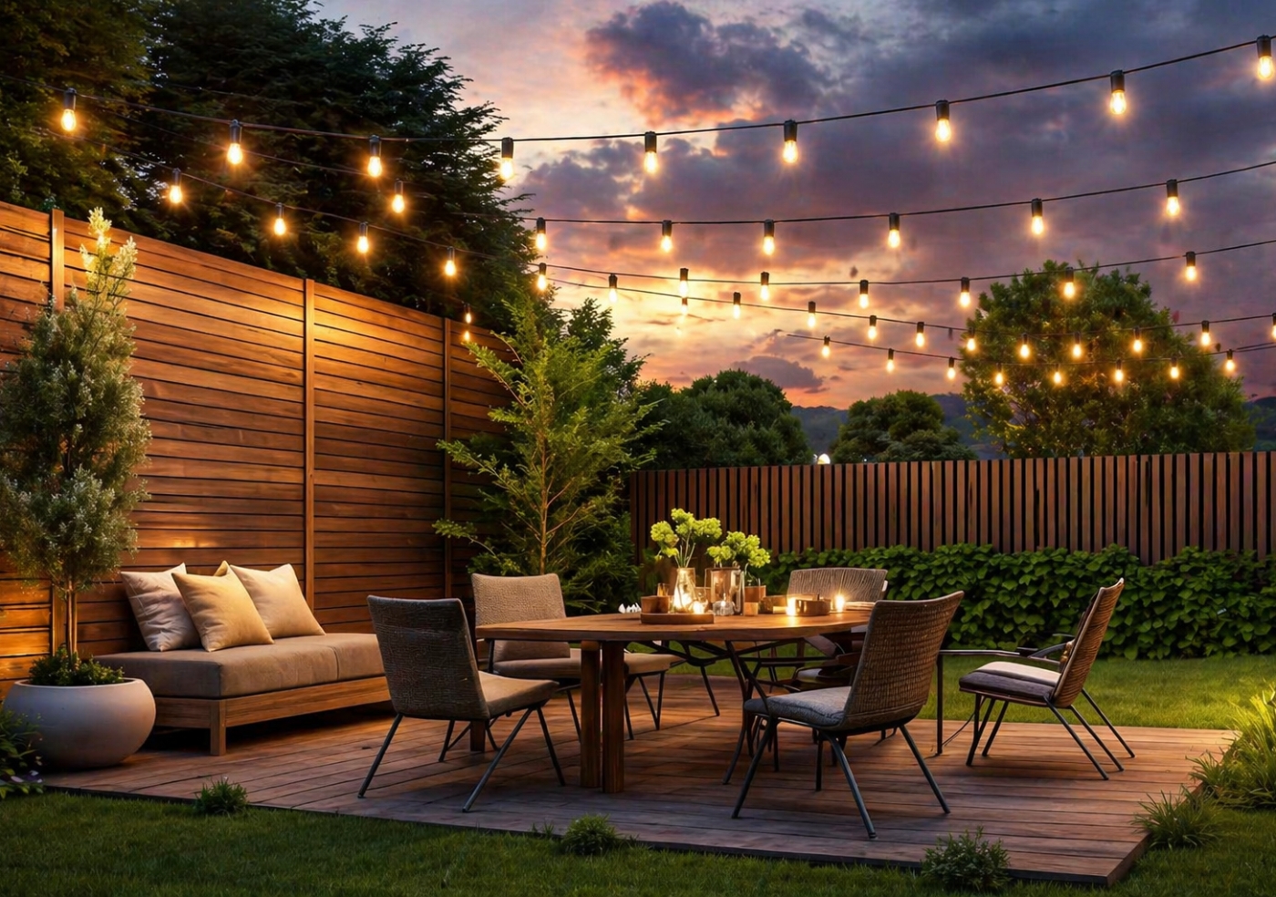 outdoor string lighting